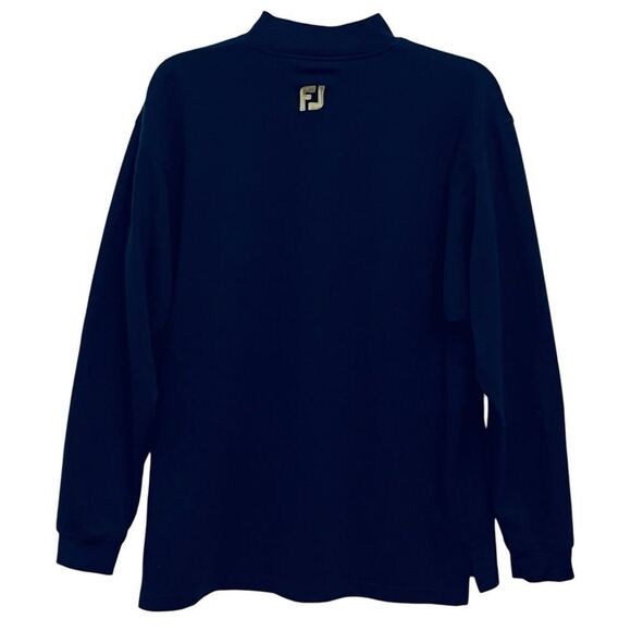 FootJoy Blue Pullovers High Neck Men’s Sweatshirt Gold/Embroidered/Back Sz M - Picture 1 of 10
